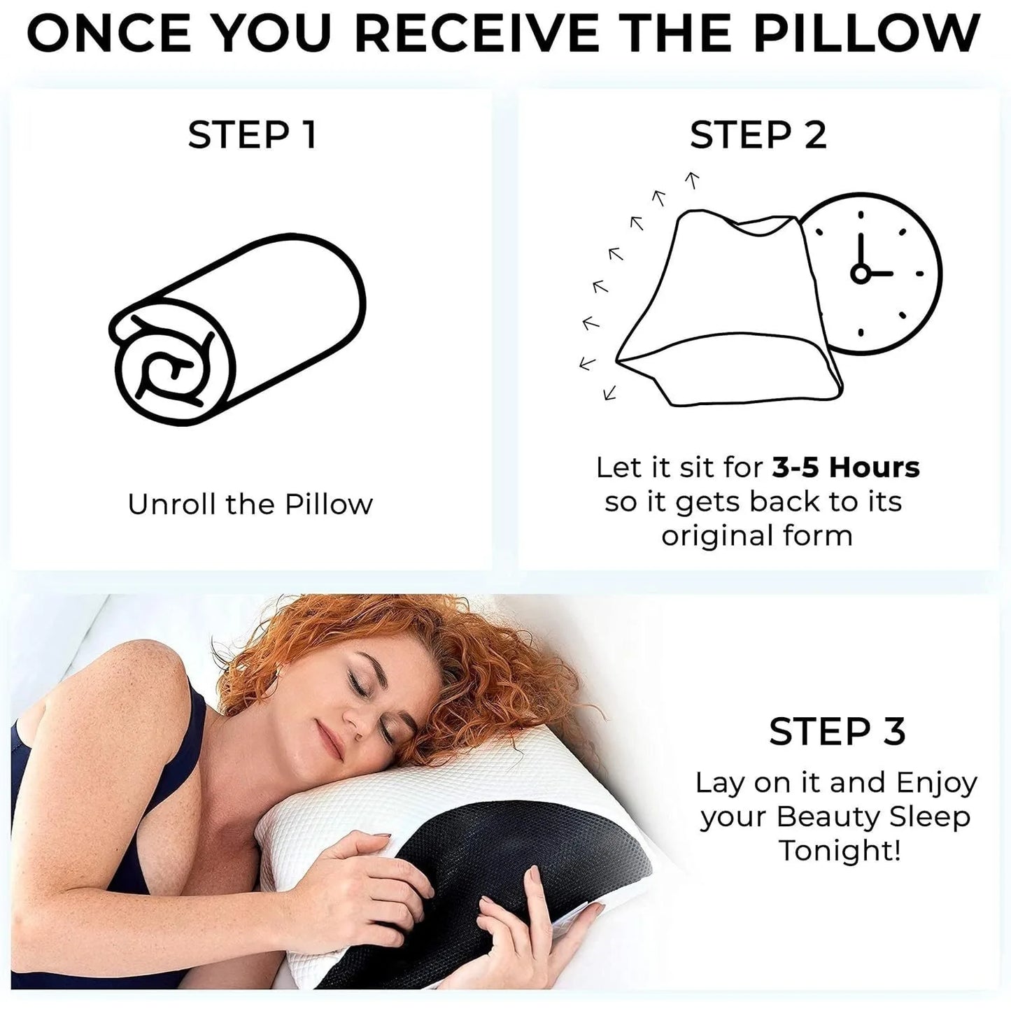 Memory Foam Pillow for Neck Shoulder Support Sleeping Relax Pillow,Ergonomic Contour Design, Orthopedic Firm Support Lightweight