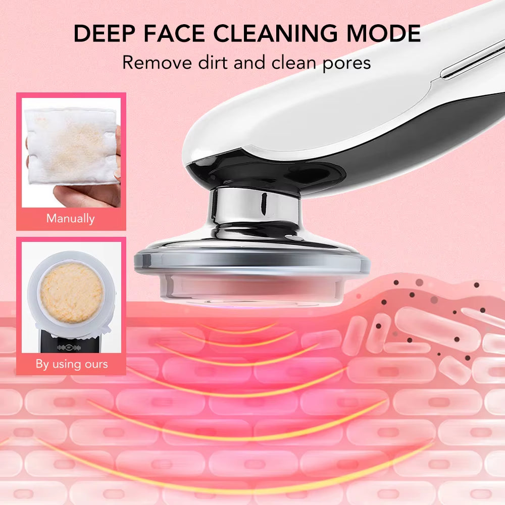 7In1 Face Lift Device EMS RF Microcurrent Skin Rejuvenation Facial Massager + 3Color Neck Face Beauty Device Removal Double Chin