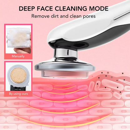 7In1 Face Lift Device EMS RF Microcurrent Skin Rejuvenation Facial Massager + 3Color Neck Face Beauty Device Removal Double Chin